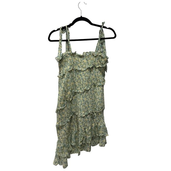 ASTR The Label Women Yellow Green Multi Mini Dress MEDIUM - Picture 4 of 9